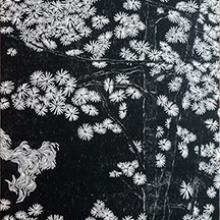 樹的風景VIII    2013 木刻版畫、油印手工棉紙 123.5×44cm-大美無言藝術空間